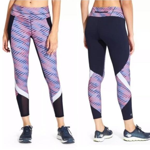 Athleta Sonar Electra 7/8 Printed Colorblock Tight - Picture 1 of 10